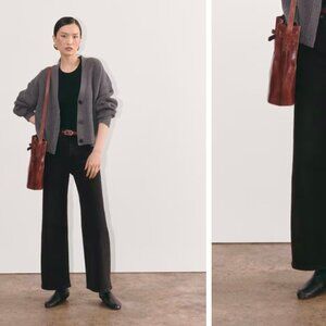 Everlane The Way High Sailor Jean in Coal, 24 Crop. EUC